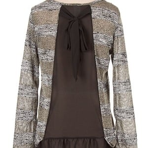 Striped Metallic Top