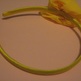 Yellow Satin Flower Headband - Thumbnail 2