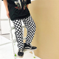 Free Shipping-CHECKER AND STRIPES PANTS - Thumbnail 3