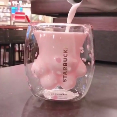 Harajuku new cherry blossom cat claw cup coffee cup - Thumbnail 2