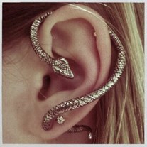 Snake Ear Wrap/Cuff Earring - Silver