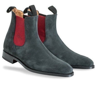 Handmade Men's Chelsea Boot, Men's Gray Suede Luxury Formal Boot