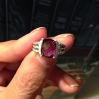 100% New Authentic David Yurman Amethysts & Diamond Ring - Thumbnail 1