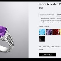 100% New Authentic David Yurman Amethysts & Diamond Ring - Thumbnail 2