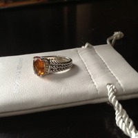 100% New Authentic David Yurman Citrine & Diamond Ring - Thumbnail 2