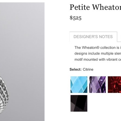 100% new authentic david yurman citrine & diamond ring