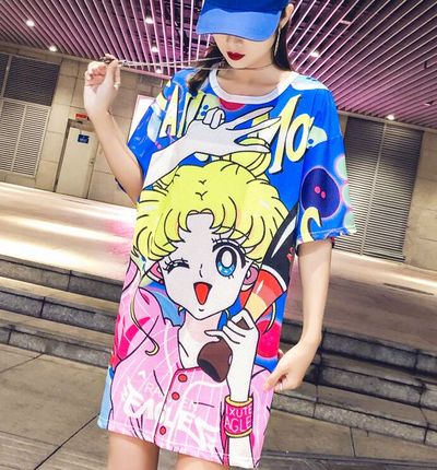 Sailor Moon Printed Quick Dry Oversize T-shirt