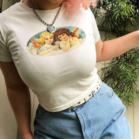 Cute Angel Printed Top - Thumbnail 2