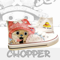 New cute cartoon doodle hand-painted shoes - Thumbnail 2