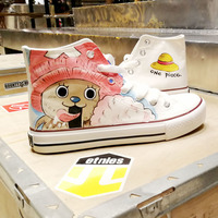 New cute cartoon doodle hand-painted shoes - Thumbnail 4