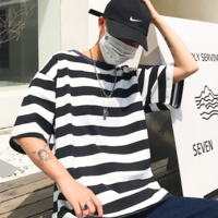 Free Shipping-BLACK AND WHITE TEE - Thumbnail 2