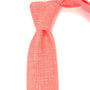Coral  necktie Mens Tie Skinny Necktie -4
