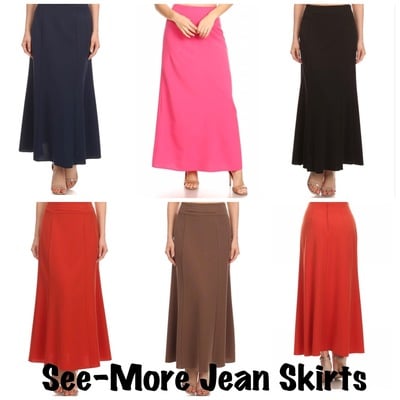 SUNDAY SOLID LONG SKIRTS