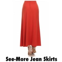 SUNDAY SOLID LONG SKIRTS - Thumbnail 1