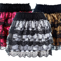 Art Deco Lace Mini Skirt - 3 colors