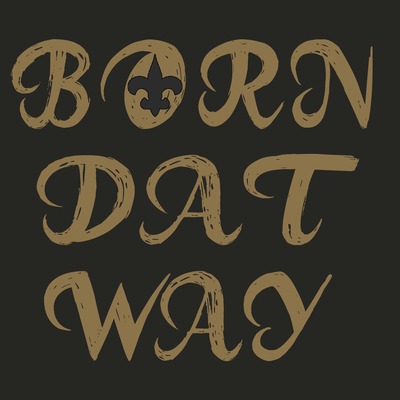 Born dat way baby- new orleans saints infant tutu 