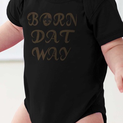Born dat way baby-saints infant creeper
