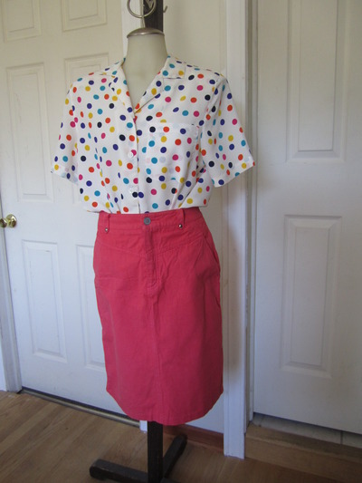 SOLD Pink Denim Skirt (Vintage)