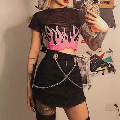 Flame printed mesh top