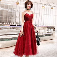 Burgundy sweetheart neck short prom dress, homecoming dress - Thumbnail 1