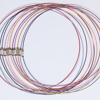 Matte Black Necklace 18" Vinyl Coated with a screw together Barrel Clasp - Thumbnail 2