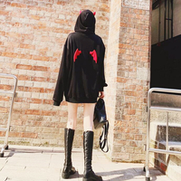 Harajuku Little Devil Hoodie Sweatshirt - Thumbnail 2