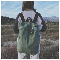Solid Color Multi Functional Canvas Bag Backpacks - Thumbnail 1