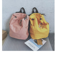 Solid Color Multi Functional Canvas Bag Backpacks - Thumbnail 3