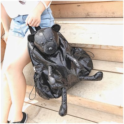 Sequins,Big Bear Large Capacity Backpack School Bag