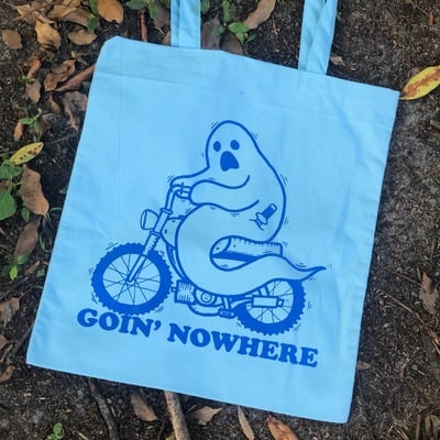 Going nowhere tote bag (blue)