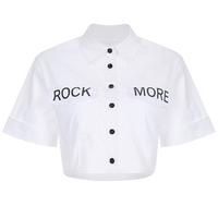 ROCK MORE Printed Polo Collar Shirt Top - Thumbnail 4