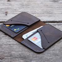 Handmade Minimal PERSONALIZED Leather WALLET, Men Bi-Fold Pocket Wallet, Card Holder, Gift Wallet, Hand Stitched Gift  - Thumbnail 2