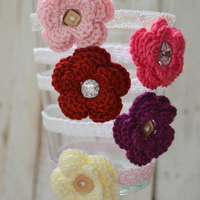 Headband with four flowers - Thumbnail 1