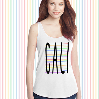 Cali rainbow junior cut tank top - Thumbnail 4