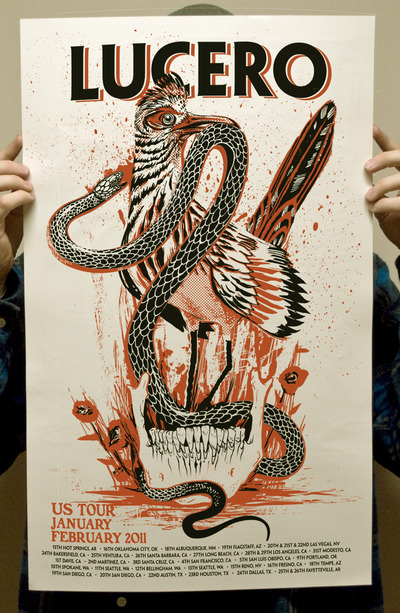 The Roadrunner Lucero Tour poster 2011
