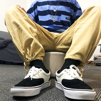 Free shipping-90s khaki pants - Thumbnail 4