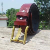 Highest Quality Designed Leather Belts for Men, Black Brown Dark Brown Punk Leather Collar Choker Necklace for Men - Thumbnail 1