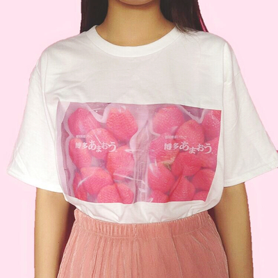 Sweet Strawberry Print Tee