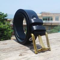 Bull Belt Highest Quality eather Belts for Men, Black Brown Dark Brown Punk Leather Collar Choker Necklace for Men - Thumbnail 1