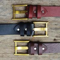 Bull Belt Highest Quality eather Belts for Men, Black Brown Dark Brown Punk Leather Collar Choker Necklace for Men - Thumbnail 3