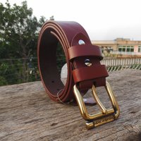 Men's Brown Belt Leather Belts, Full Grain Genuine Leather,Groom Gift,Leather Belt Men - Thumbnail 3