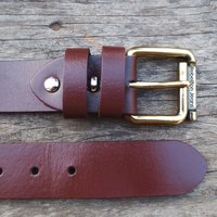 Men's Dark Brown Belts Full Grain Genuine Leather,Leather Belt Men - Thumbnail 2