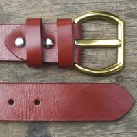 Men's Brown Belt Full Grain Genuine Leather,Non-Layered,Men Leather Belt - Thumbnail 2