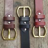 Men's Brown Belt Full Grain Genuine Leather,Non-Layered,Men Leather Belt - Thumbnail 3