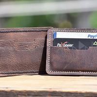 Handmade Personalize Minimal Hand Stitched Card,PERSONALIZED Card Holder, Leather Card Holder. - Thumbnail 3