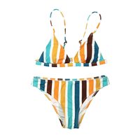 Sexy Stripes Two Piece Swimsuit Bikini Set - Thumbnail 2