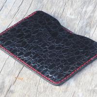 Minimalist Wallet Women, Minimalist Wallet Black Men Slim Wallet,Minimalist Wallet, Alligator Texture wallet, Leather TACTICAL CARD HOLDER - Thumbnail 2