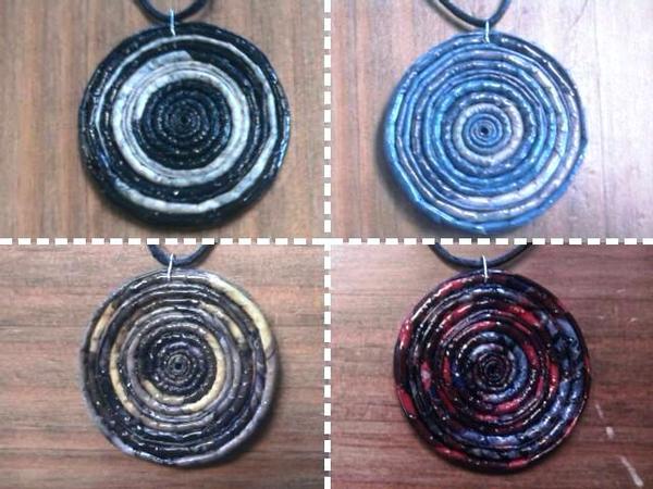 Recycled Magazine Necklace