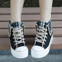 New navy collar casual shoes sneakers - Thumbnail 3