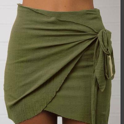 Simple design irregular skirt